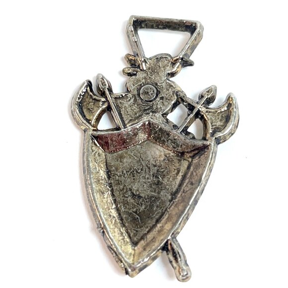 Armor Lion Shield Axe Coat Of Arms Warrior Watch Fob Pendant A519 - Picture 2 of 4